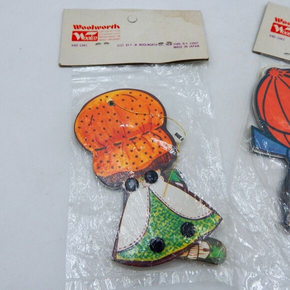 Vintage Woolworth Jointed Christmas Ornaments Mixed Lot of 5 Holly Hobbie NOS - Picture 9 of 13